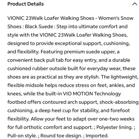 Vionic 23Walk Black Leather Orthotic Walking Arch Support Comfort Loafer New - Picture 13 of 15